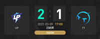 2022LPL春季赛常规赛第八周第三场比赛记录：UP 2-1 TT、RNG 2-0 LGD