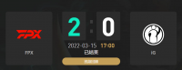 2022LPL春季赛常规赛第九周第二场比赛结束：FPX 2-0 IG、LNG 2-0 EDG